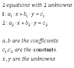 2 equations and 2 unknowns3
