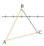 area of the triangle between 2 vectors