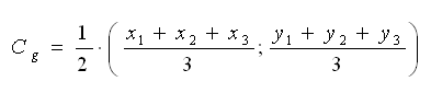 center of gravity in a triangle